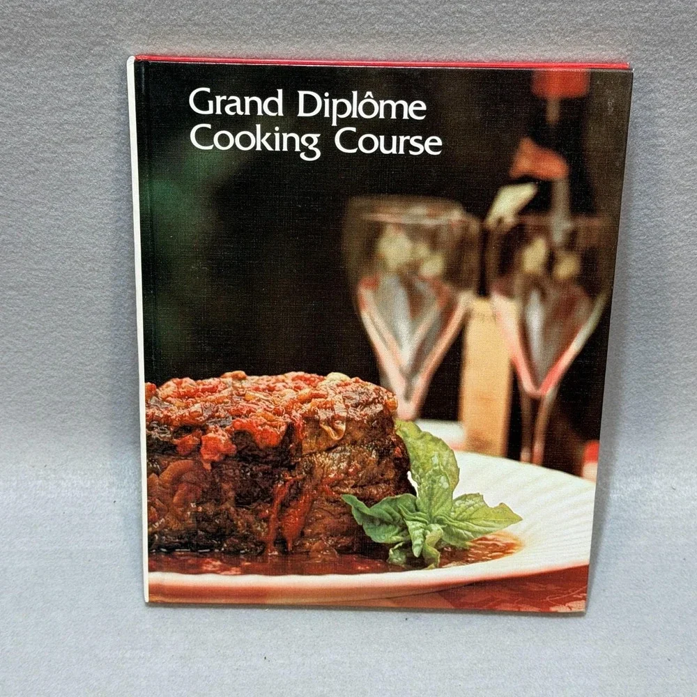 Vintage 1972 Grand Diplôme Cooking Course Vols 1-4 HC Cookbook Gourmet Recipes